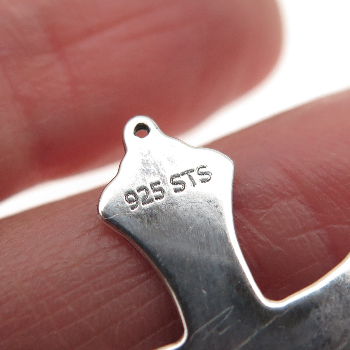 Chuck Clemency 925 Sterling Silver Vintage Cross Oxidized Charm Pendant