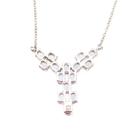 Chuck Clemency 925 Sterling Silver Real Tanzanite Cable Chain Necklace 18"