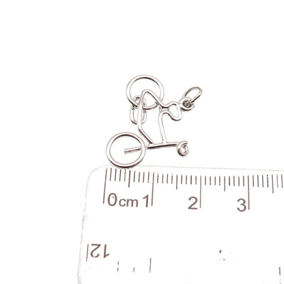 Town & Country 925 Sterling Silver Vintage Bicycle Mini Charm Pendant