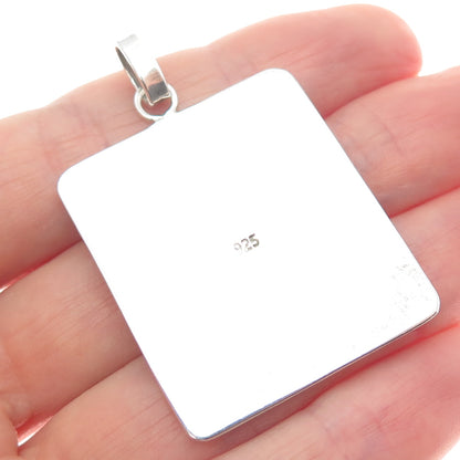 925 Sterling Silver Vintage Boy Cartoon Tag Pendant