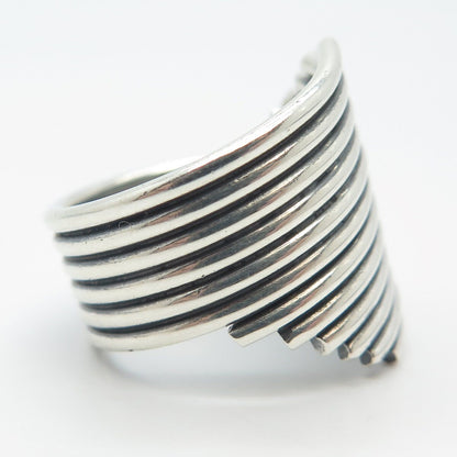 925 Sterling Silver Vintage Wire Wrapped Ring Size 7