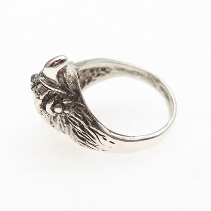Harley-Davidson 925 Sterling Silver Vintage Eagle Oxidized Ring Size 6.75