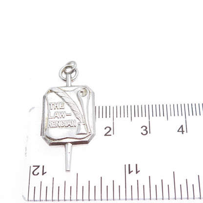 925 Sterling Silver Antique 1945 The Lawrencian Club Charm Pendant