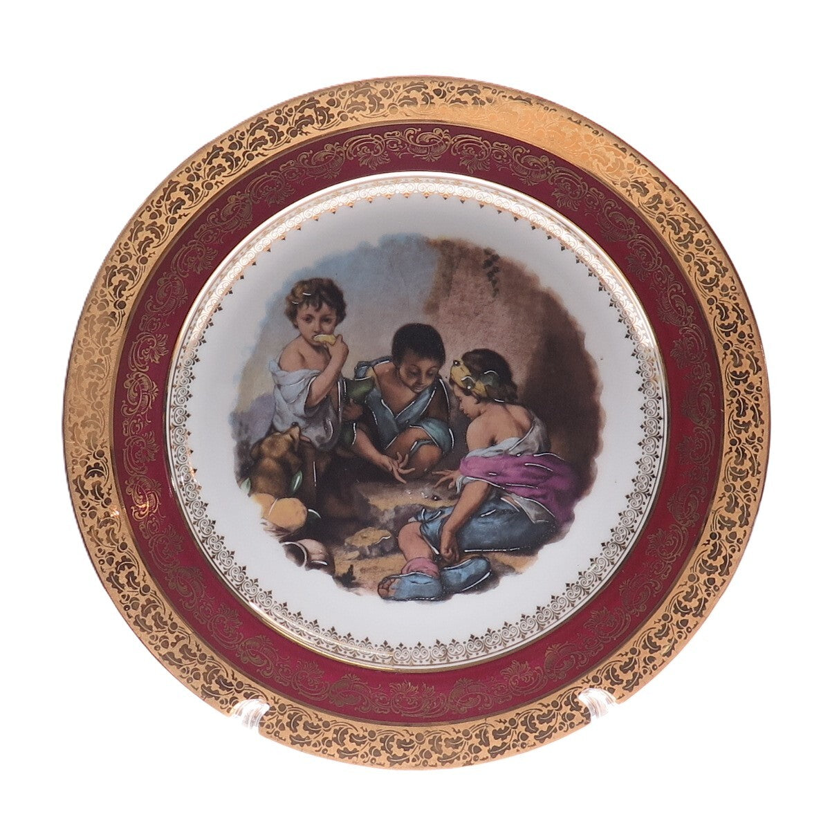 R. S. LIMOGES Antique 1900-1920's France Porcelain Cube Player Cabinet Plate