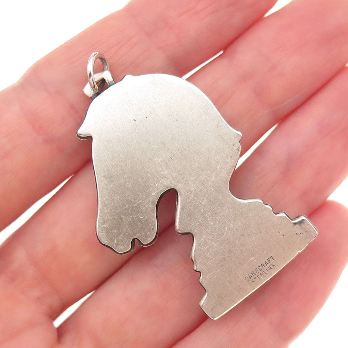 Danecraft 925 Sterling Silver Vintage Knight Chess Piece Oxidized Pendant