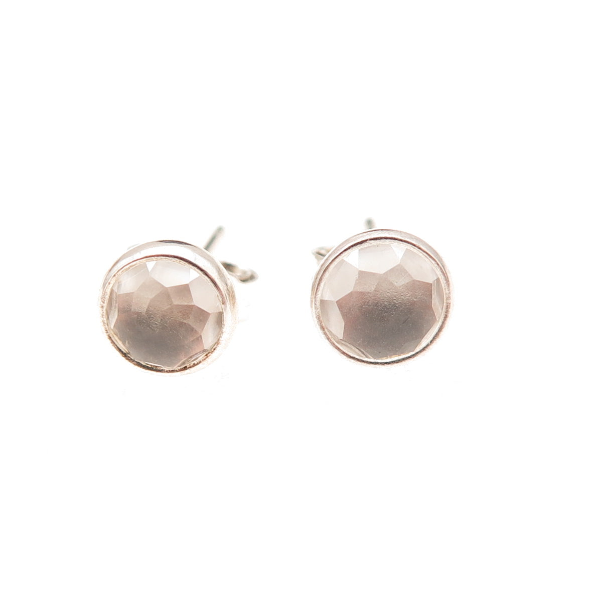 Pandora 925 Sterling Silver Clear Crystal April Birthstone Droplet Stud Earrings