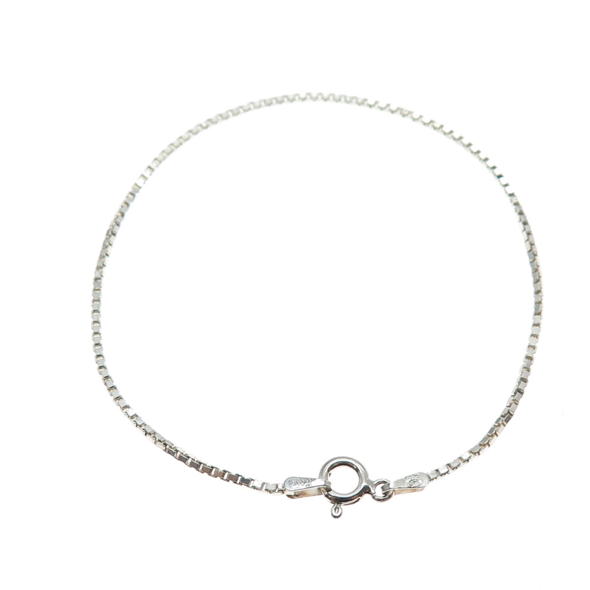 MILOR 925 Sterling Silver Vintage Italy Box Link Bracelet 7.25"