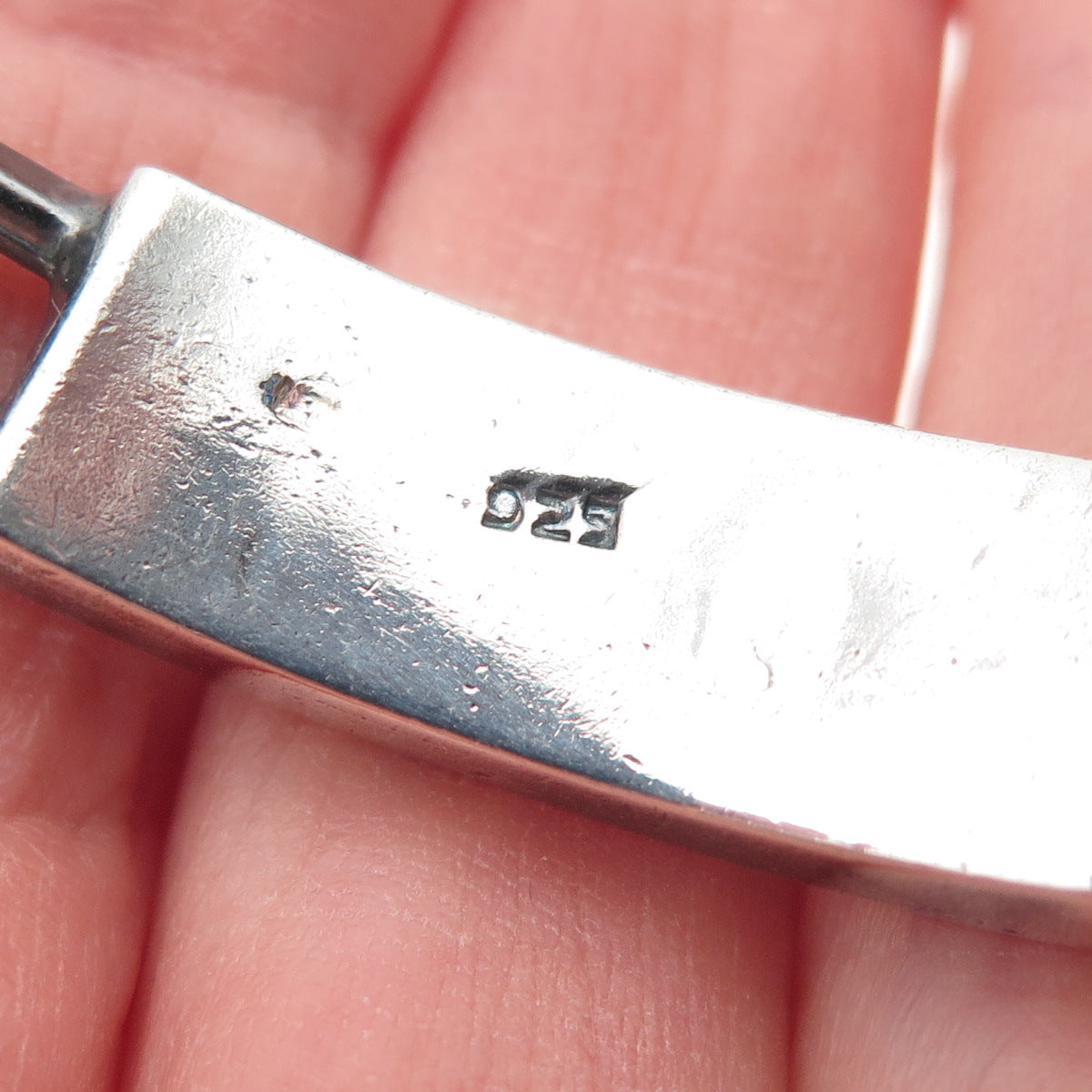 925 Sterling Silver Vintage Oxidized Cable Link ID Bracelet 6.5"