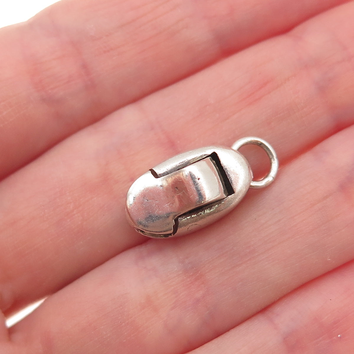 925 Sterling Silver Vintage Bracelet / Necklace Box Lock Clasp