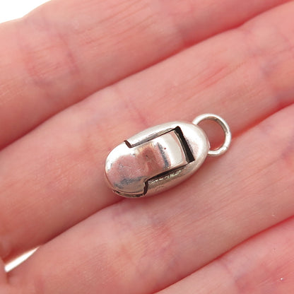 925 Sterling Silver Vintage Bracelet / Necklace Box Lock Clasp