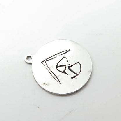 925 Sterling Silver USA Two In Town Dog House Charm Pendant