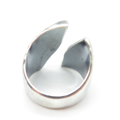925 Sterling Silver Vintage HOB Mexico Hammered Adjustable Ring Size 7