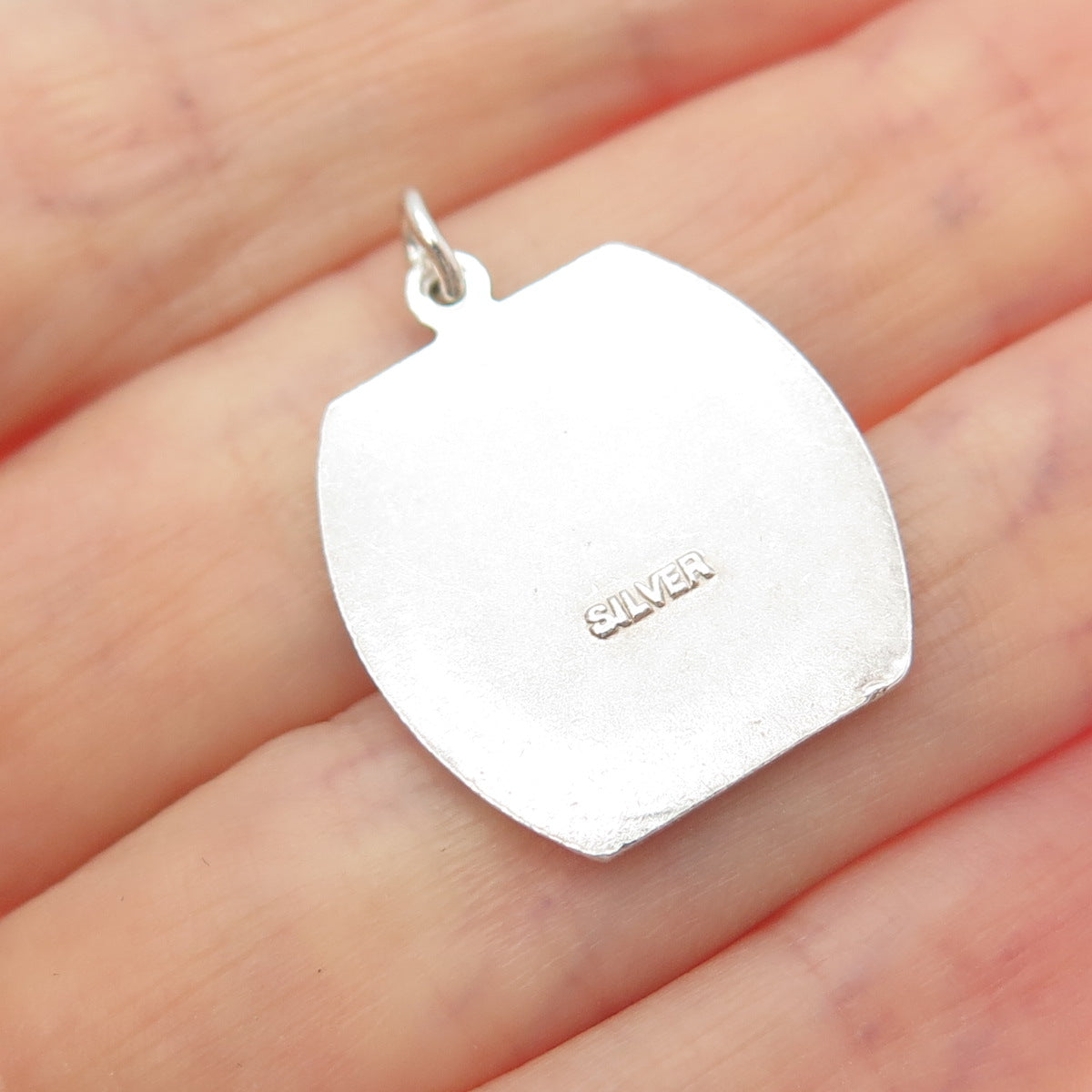 925 Sterling Silver Vintage St. Christopher Diamond-Cut Religious Charm Pendant