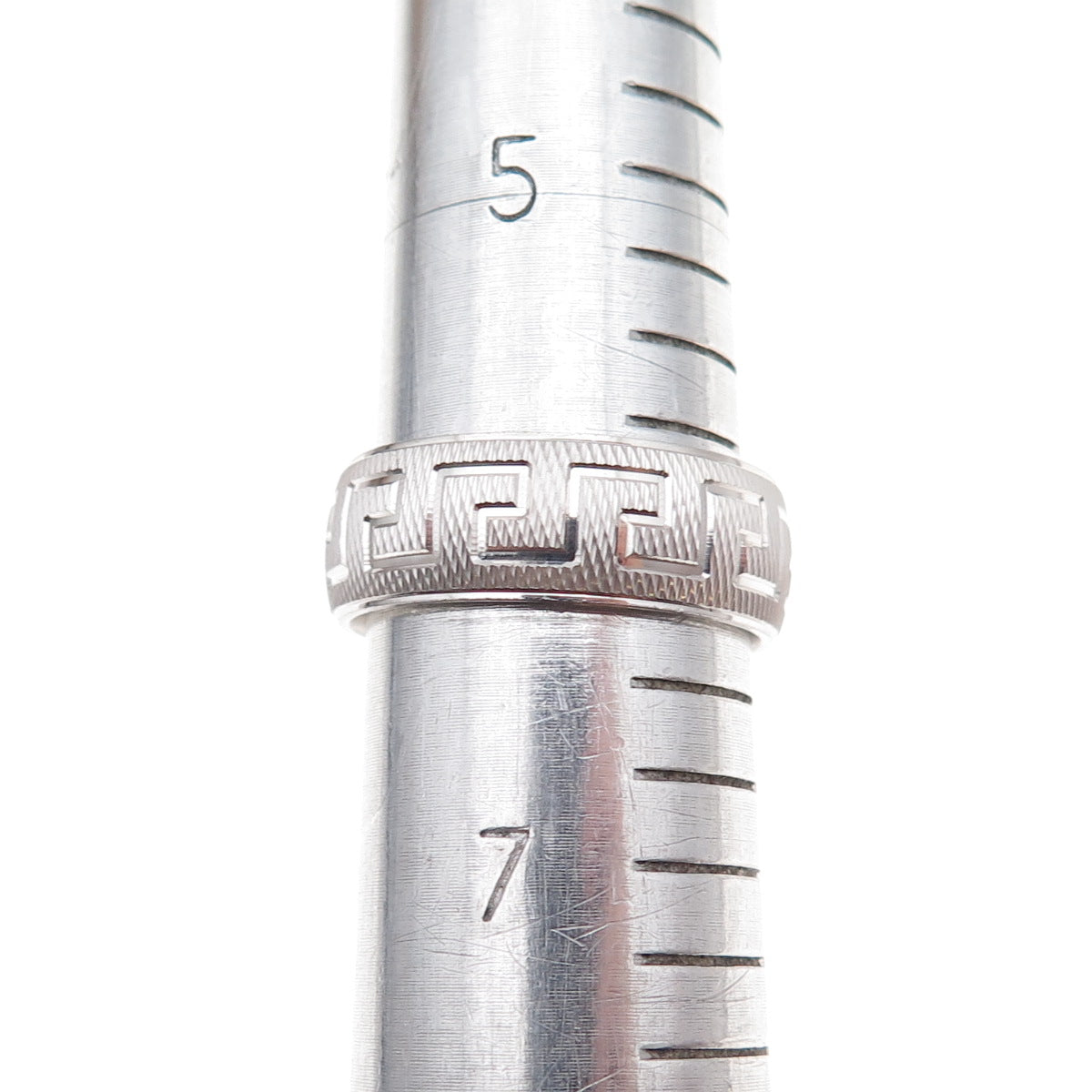 925 Sterling Silver Greek Key Band Ring Size 6.25