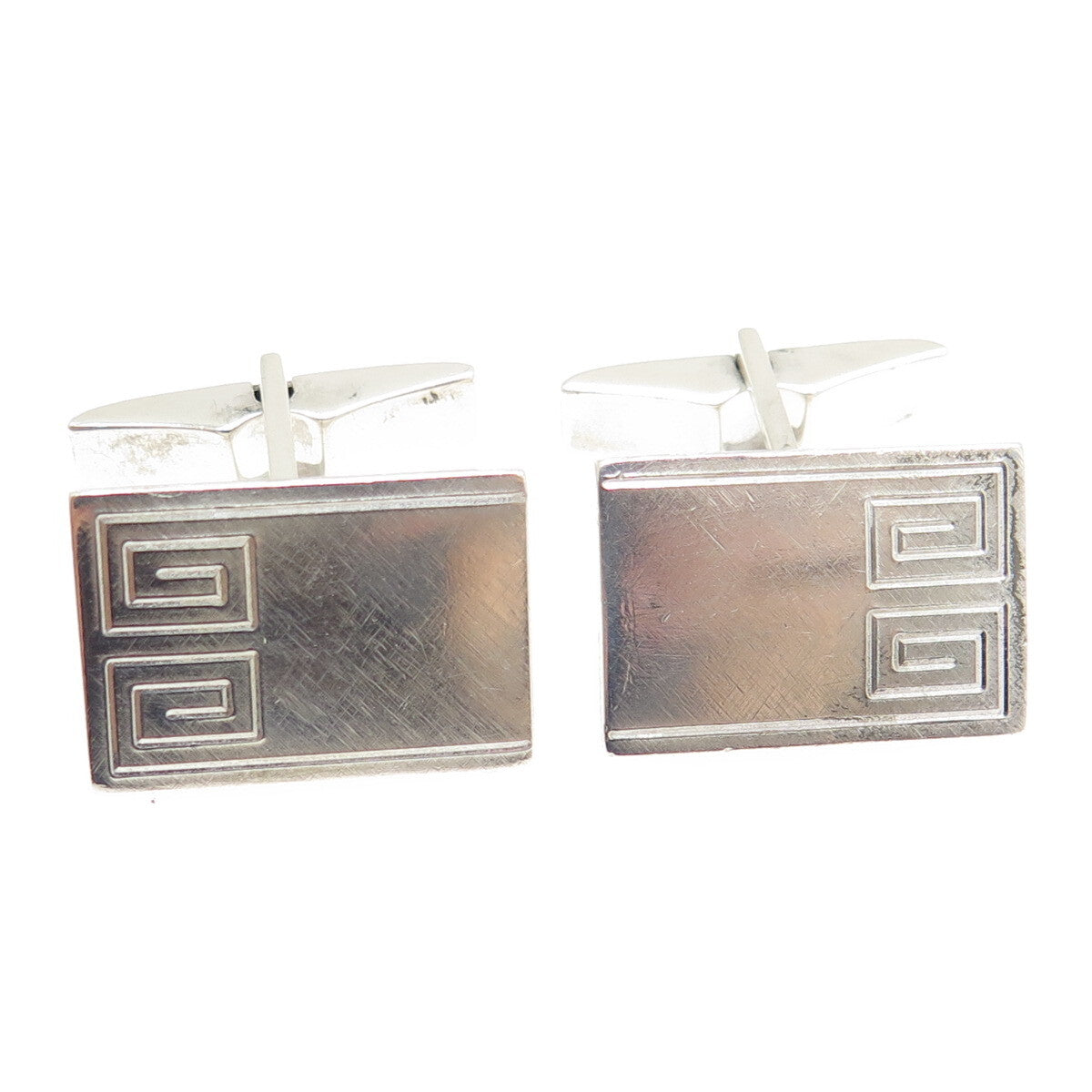 B. A. BALLOU & CO. 925 Sterling Silver Vintage Engraved Cufflinks