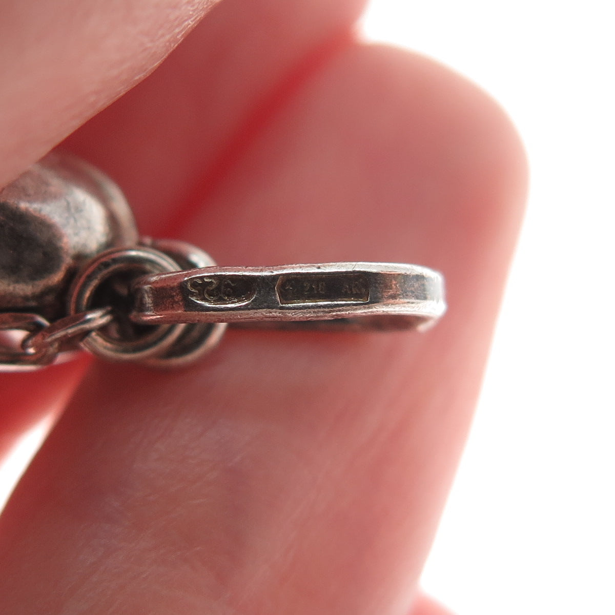 925 Sterling Vintage Italy Telephone Receiver & Pencil Minimalist Charm Pendant