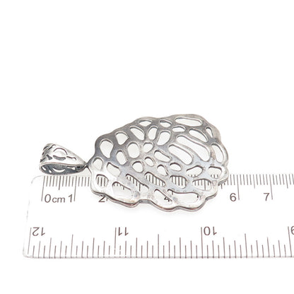 925 Sterling Silver Vintage Modernist Oxidized Pendant