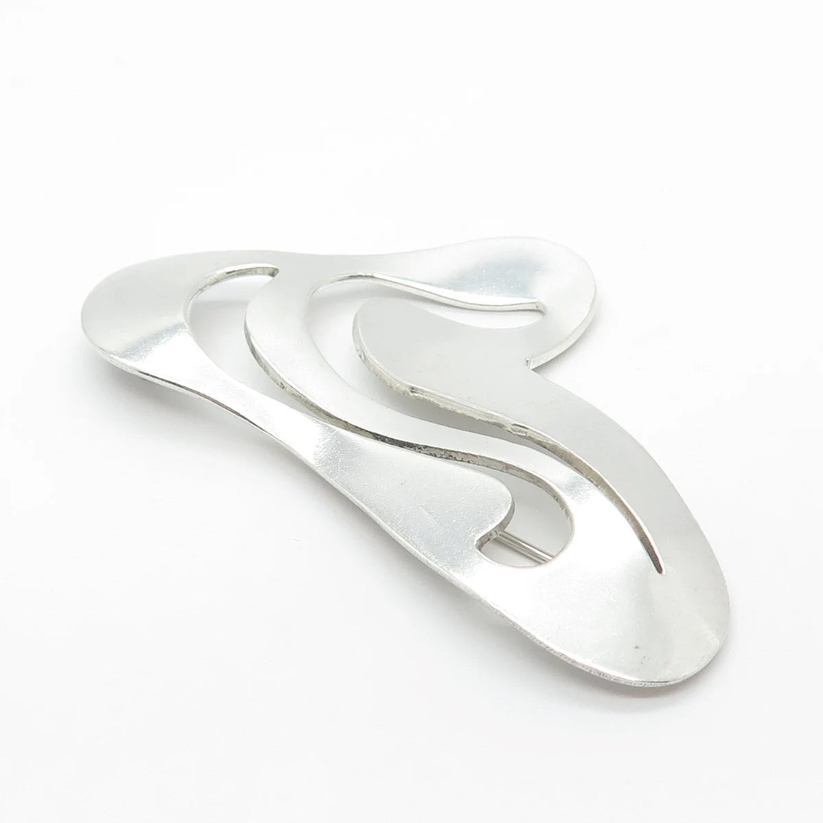 925 Sterling Silver Vintage Mexico Modernist Pin Brooch