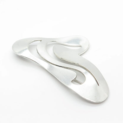 925 Sterling Silver Vintage Mexico Modernist Pin Brooch