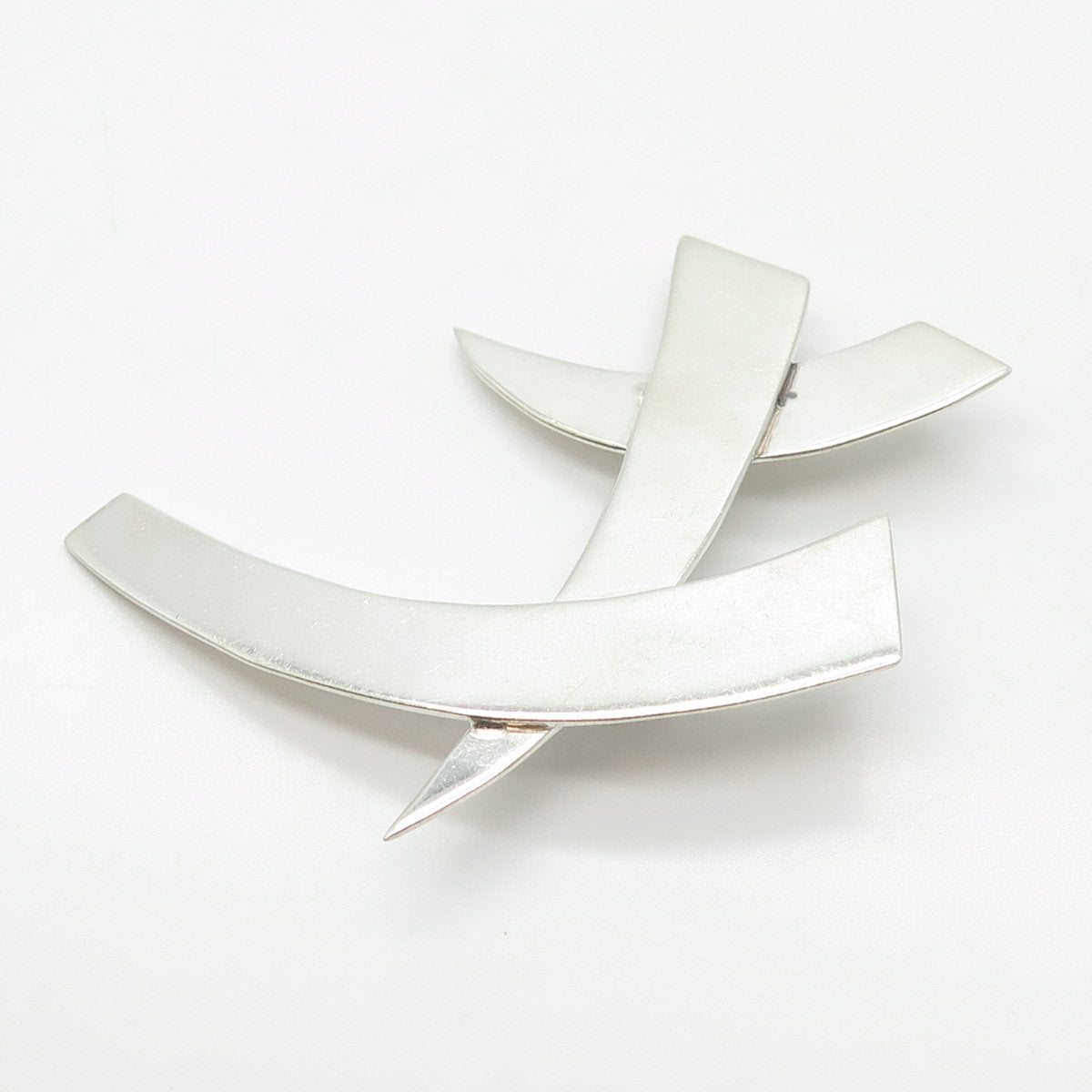 925 Sterling Silver Vintage Mexico Modernist Pin Brooch
