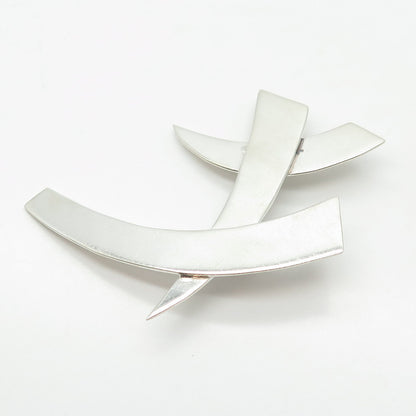 925 Sterling Silver Vintage Mexico Modernist Pin Brooch