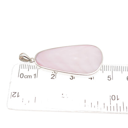 Boma 925 Sterling Silver Vintage Real Pink MOP Modernist Pendant