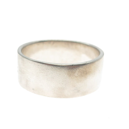 925 Sterling Silver Vintage Italy Modernist Arrow Band Ring Size 11.25