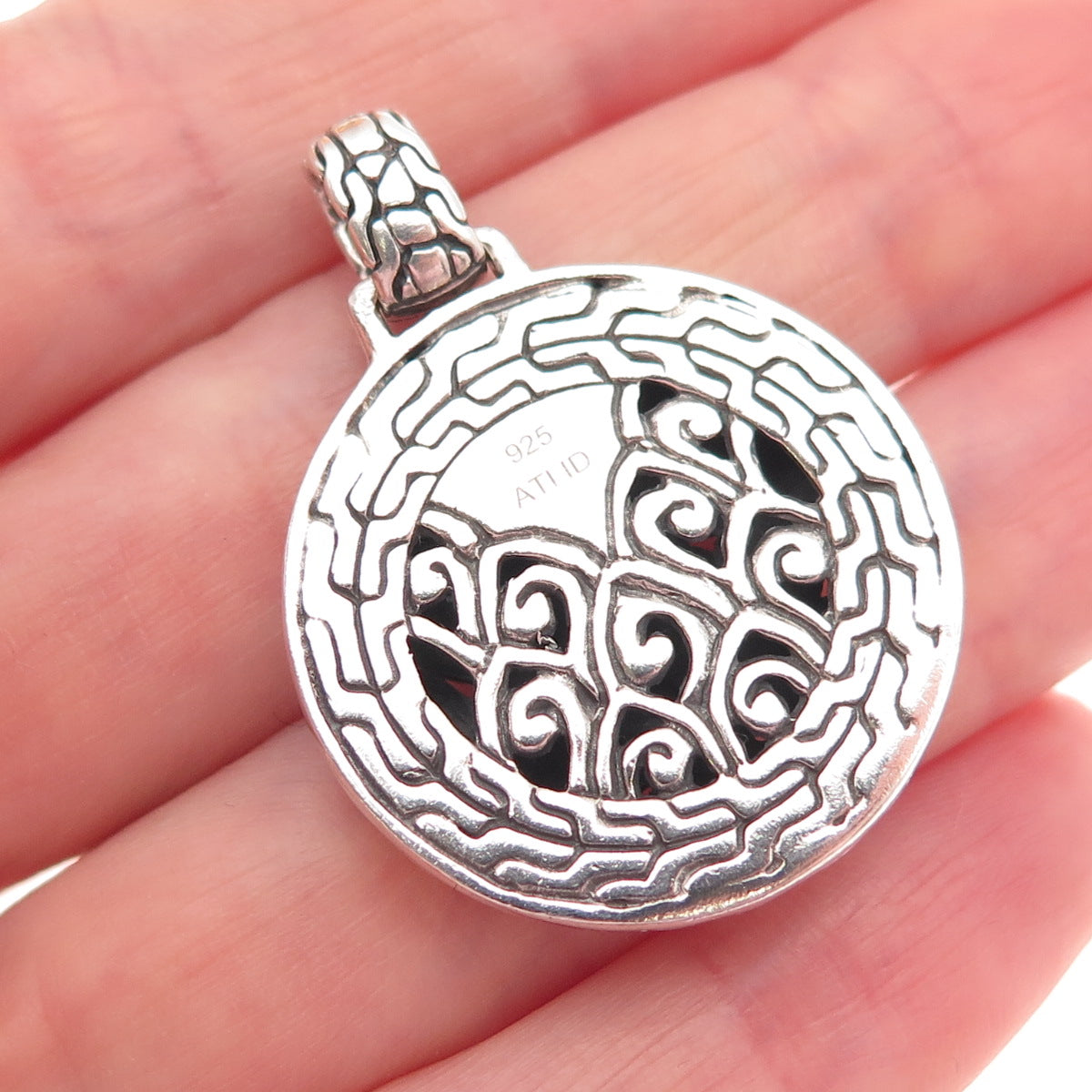 ATI Annika Witt 925 Sterling Silver Vintage Kali Modernist Charm Pendant