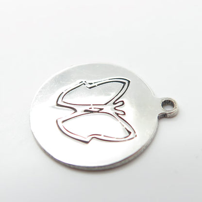 925 Sterling Silver USA Two In Town Butterfly Charm Pendant