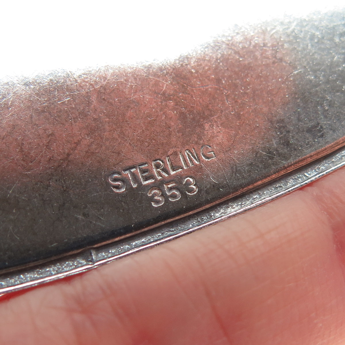 925 Sterling Silver Antique Art Deco Blue Curacao Bottle Tag #353