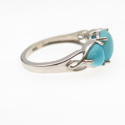 Chuck Clemency 925 Sterling Silver Real Sleeping Beauty Turquoise Ring Size 8