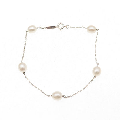 Tiffany & Co. Elsa Peretti 925 Sterling Vintage Pearl by the Yard Bracelet 7.5"
