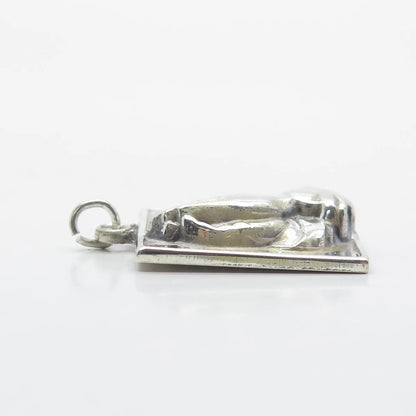 925 Sterling Silver Vintage Hayward Hands in Prayer Religious Charm Pendant