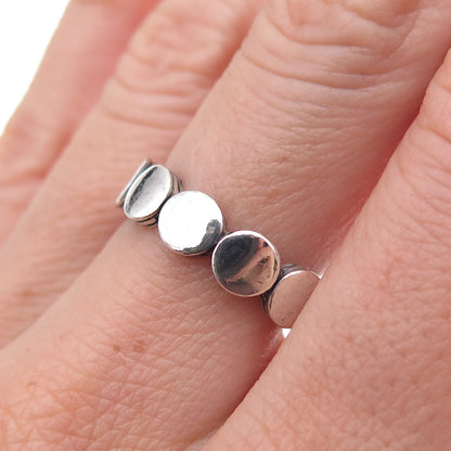 John Hardy 925 Sterling Silver Vintage Dot Oxidized Band Ring Size 7.25