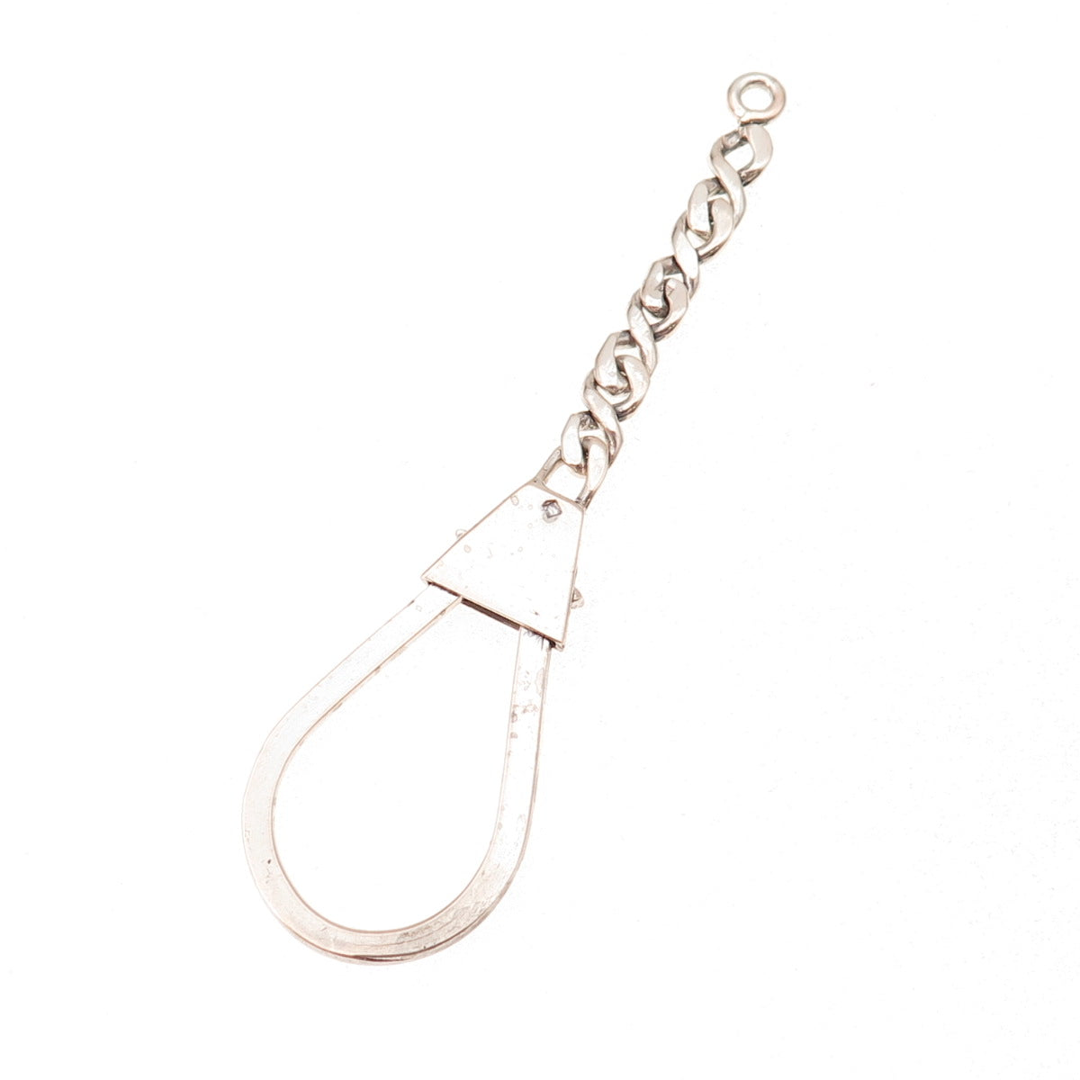 800 Silver Vintage Egypt Carabiner Key Chain Ring Holder