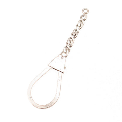 800 Silver Vintage Egypt Carabiner Key Chain Ring Holder