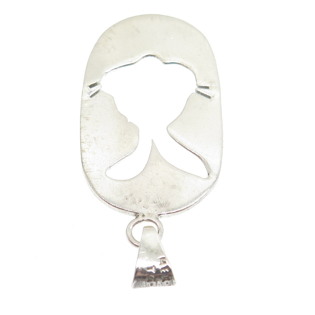 925 Sterling Silver Vintage Mexico Bugs Bunny Tag Pendant