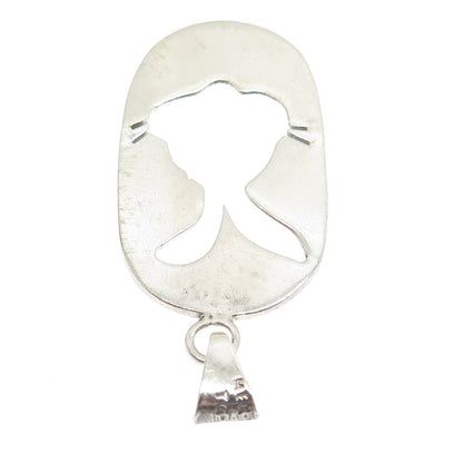 925 Sterling Silver Vintage Mexico Bugs Bunny Tag Pendant