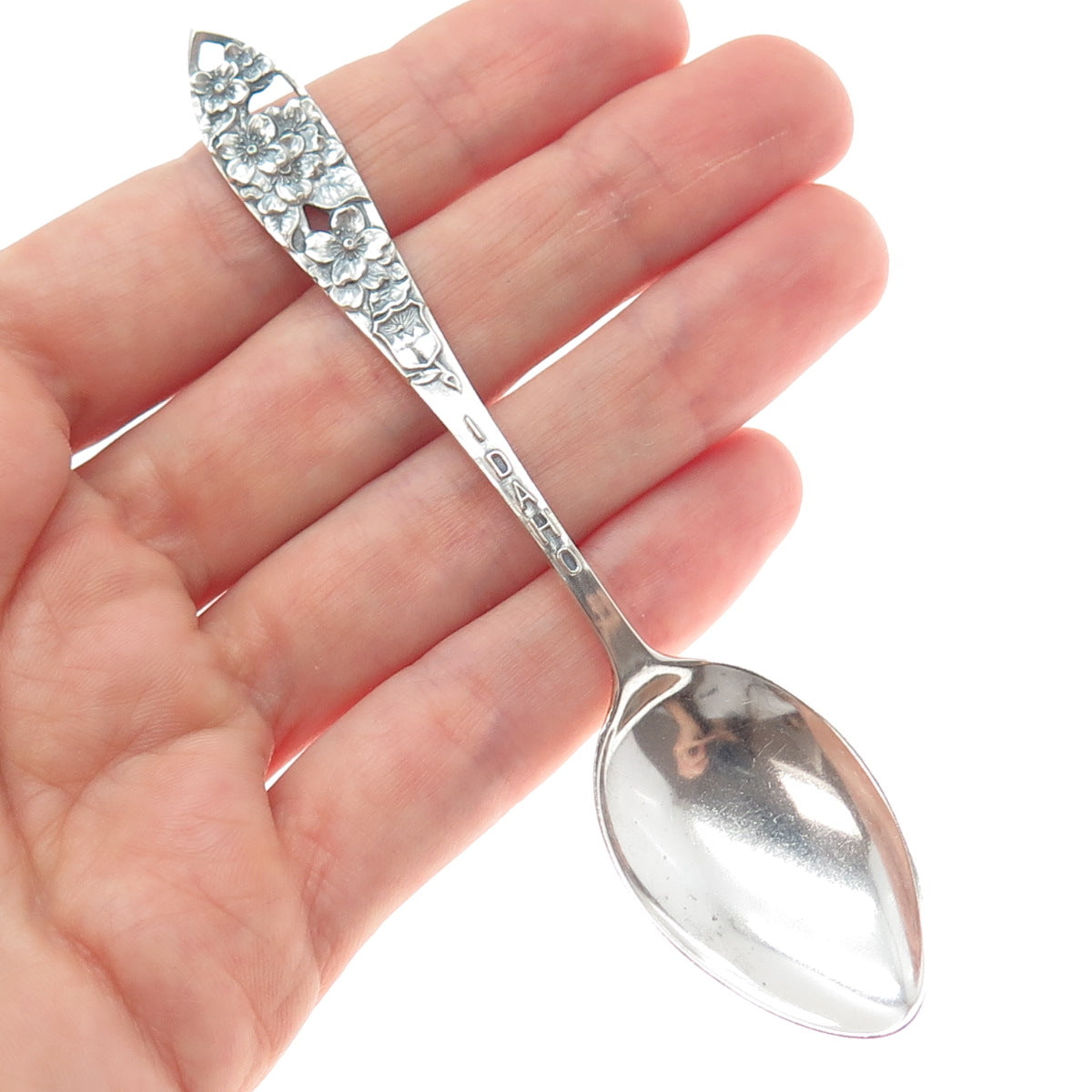 CHARLES M. ROBBINS 925 Sterling Silver Antique Art Deco Idaho Coffee Spoon