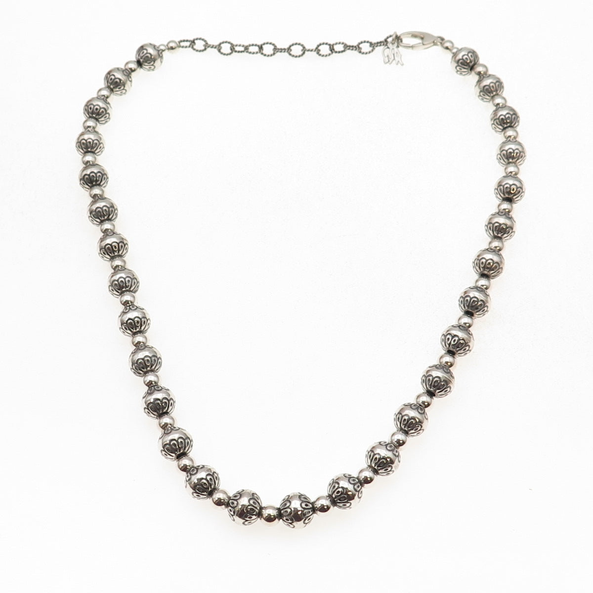 Carolyn Pollack AW Old Pawn 925 Sterling Vintage Navajo Pearls Necklace 18-20"