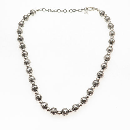 Carolyn Pollack AW Old Pawn 925 Sterling Vintage Navajo Pearls Necklace 18-20"