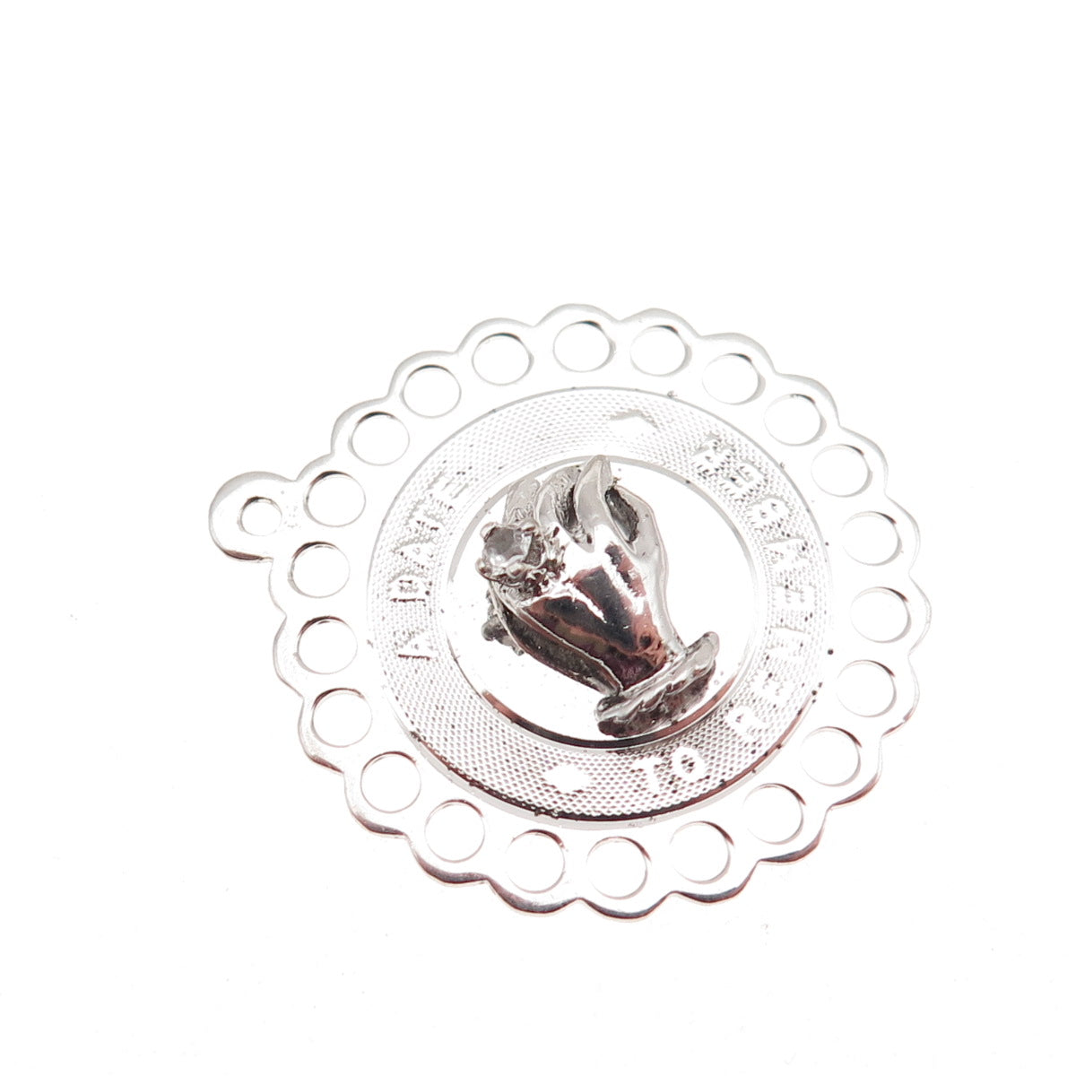 Town & Country 925 Sterling Silver Vintage Rhinestone A Date To Remember Pendant