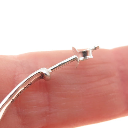 Silpada 925 Sterling Silver Vintage Hammered Large Hoop Earrings