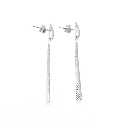 925 Sterling Silver Real Round-Cut Smoky Quartz Dangle Earrings