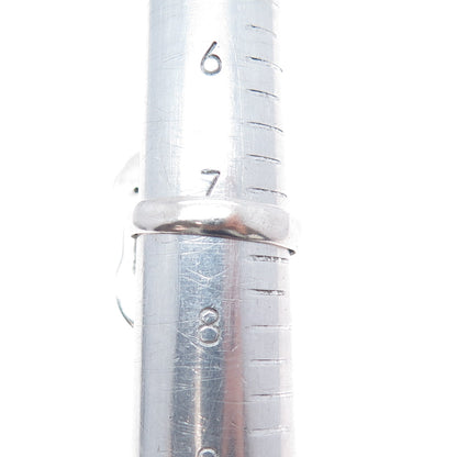 925 Sterling Silver Vintage HOB Mexico Real Turquoise Adjustable Ring Size 7.5