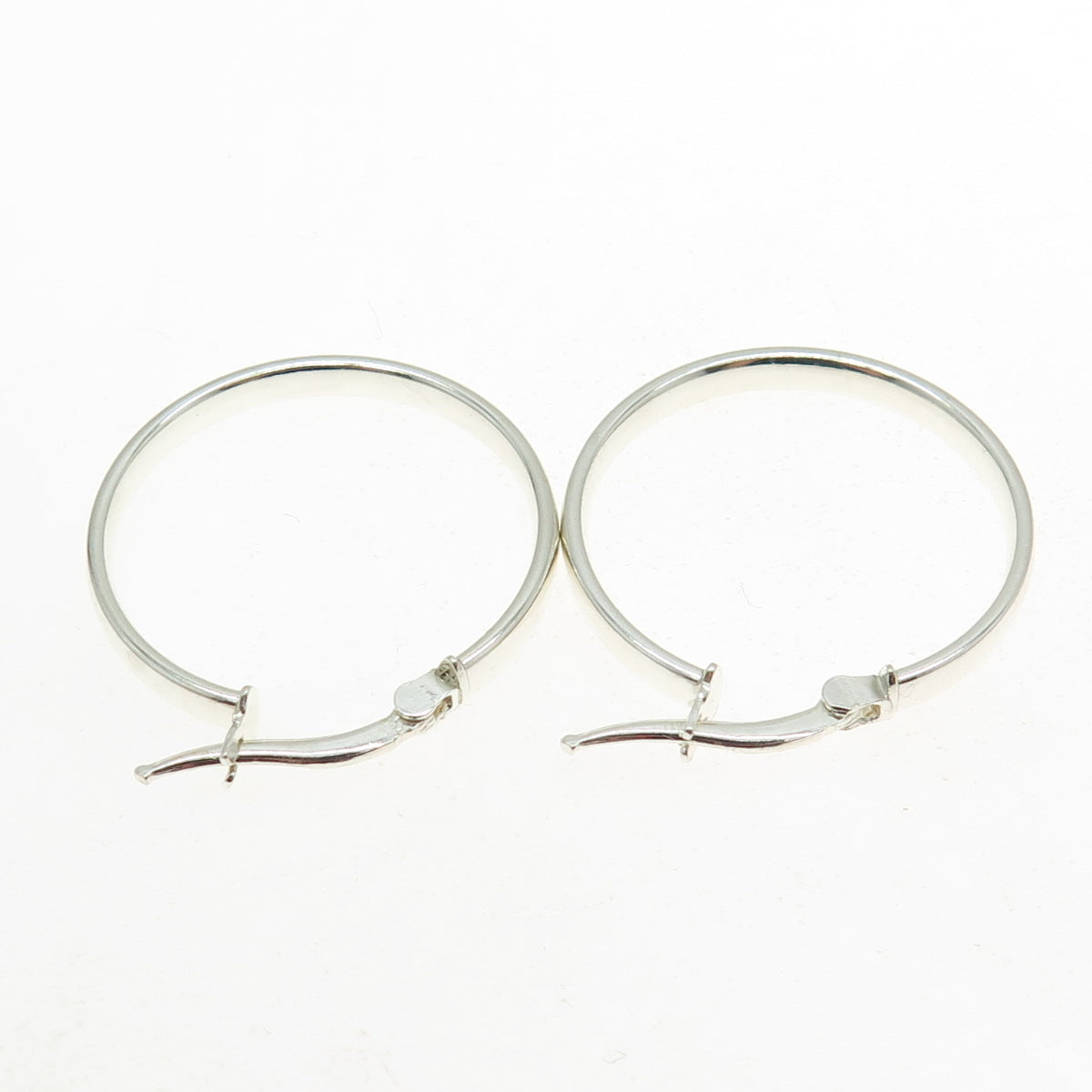 925 Sterling Silver Italy Hoop Earrings