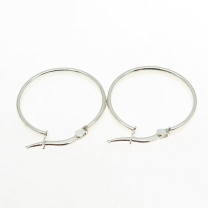 925 Sterling Silver Italy Hoop Earrings