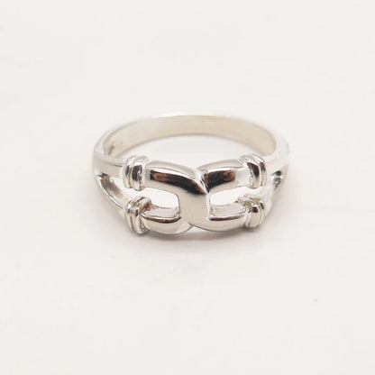925 Sterling Silver Vintage Knot Ring Size 6.75