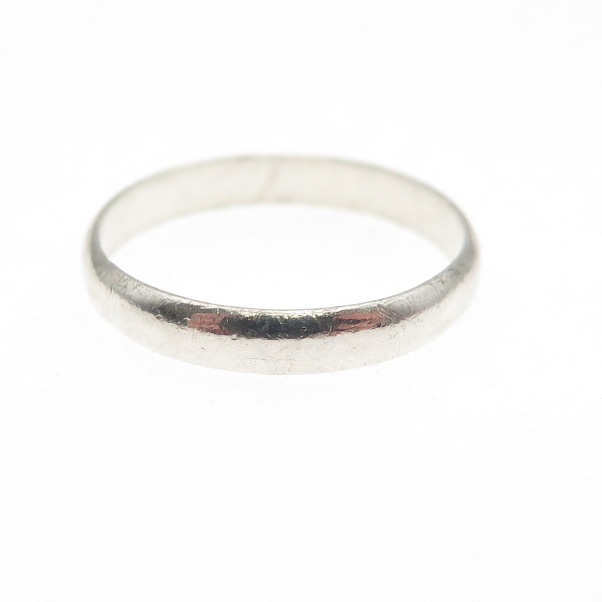 LEX 925 Sterling Silver Vintage Classic Wedding Band Ring Size 6