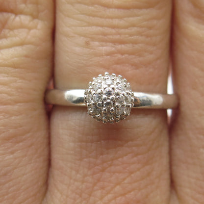 SILPADA 925 Sterling Silver Round-Cut C Z Ball Ring Size 7